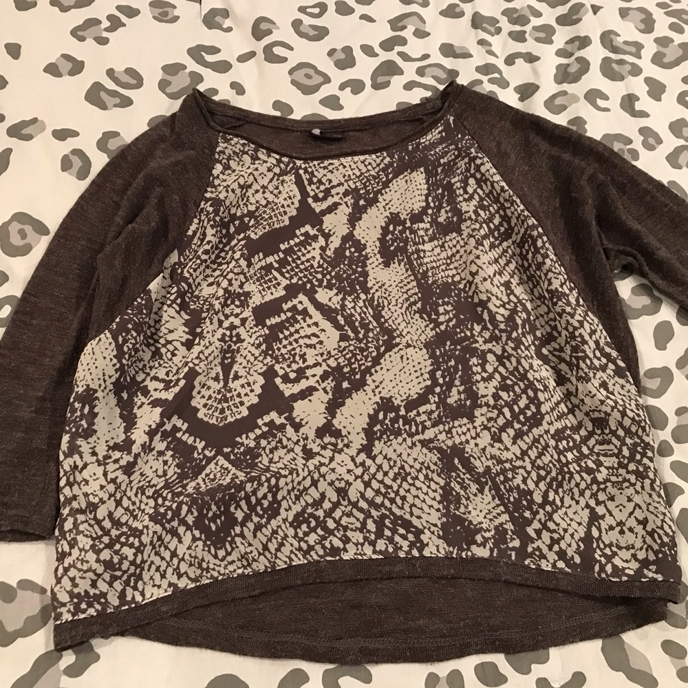 Sheer Snakeskin Pattern Top